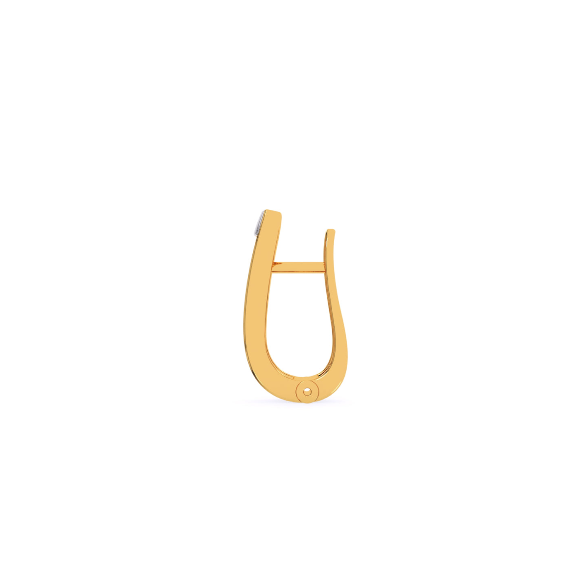 Unique Two Tone Channel Set Diamond Hoop Earrings